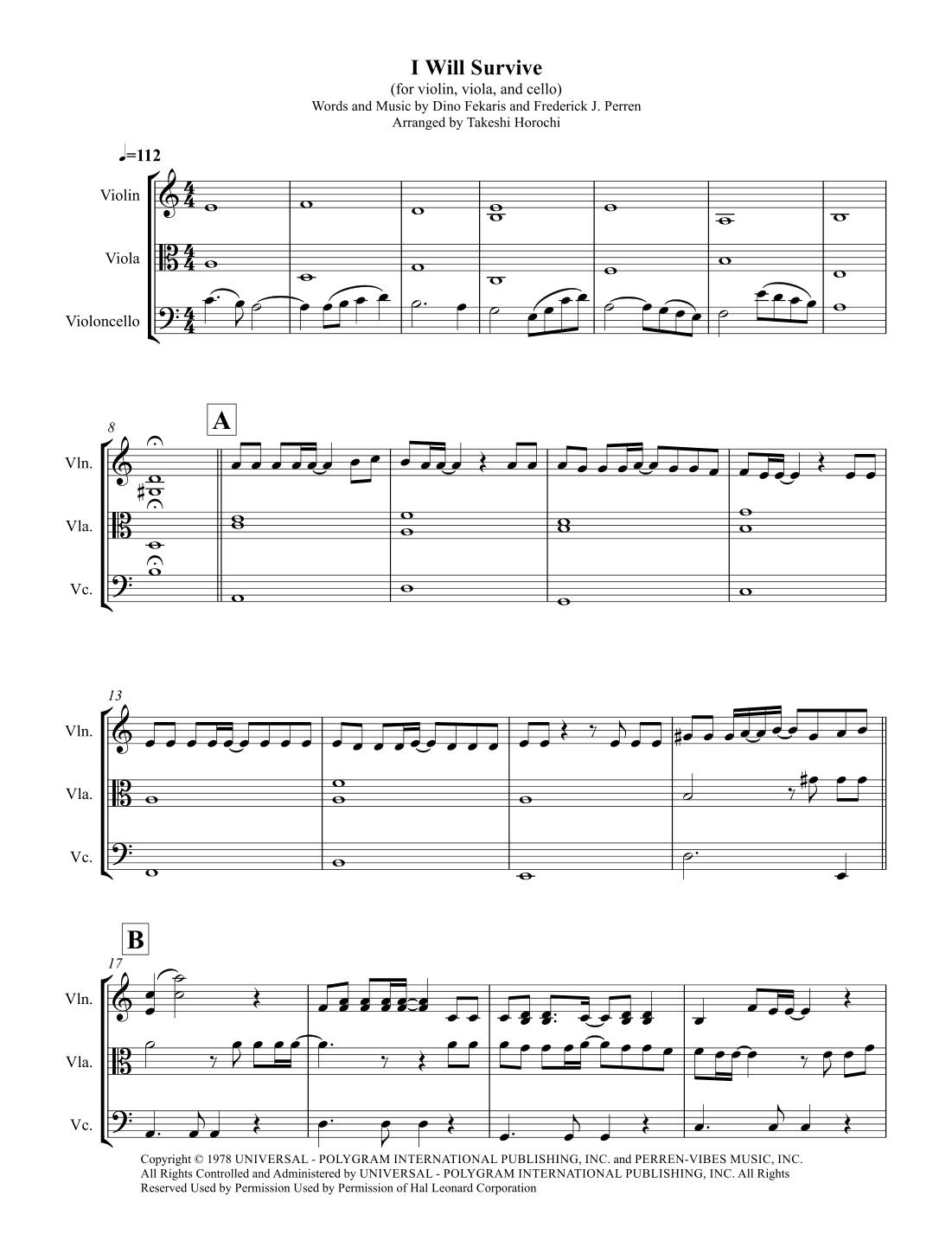 I Will Survive (arr. Takeshi Horochi)