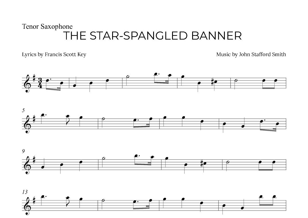 THE STAR-SPANGLED BANNER (arr. Alex Nunes Rodrigues)