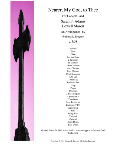 Nearer, My God, to Thee for Concert Band (arr. Robert E. Proctor)
