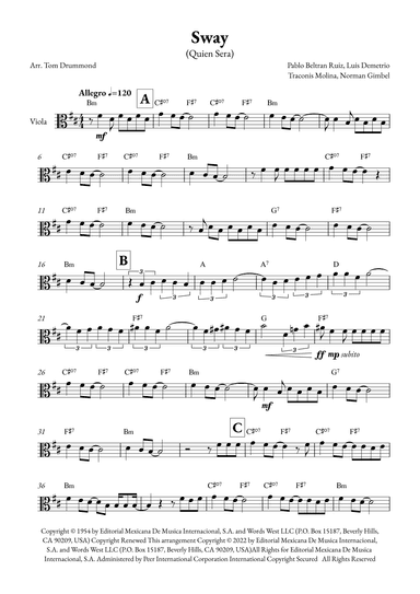 Sway (quien Sera) (arr. Tom Drummond)