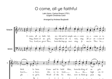 O Come, All Ye Faithful (arr. Andreas Burghardt)
