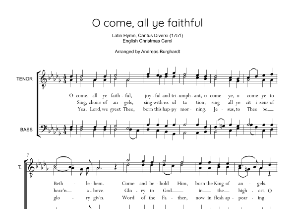 O Come, All Ye Faithful (arr. Andreas Burghardt)