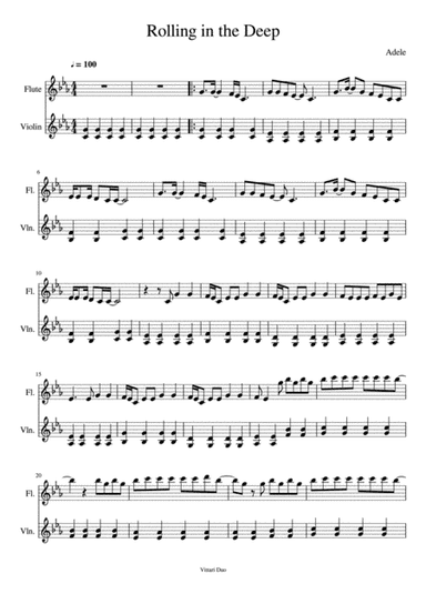 Rolling In The Deep (arr. Vittari Duo, Nia Squirrell)