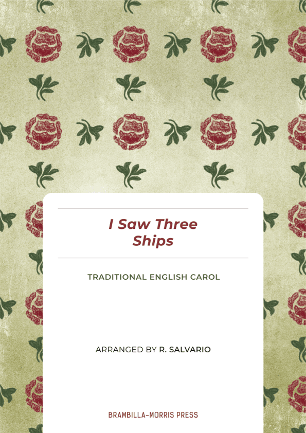I Saw Three Ships Piano Solo (Sheet Music) - F Major (arr. R. Salvario)