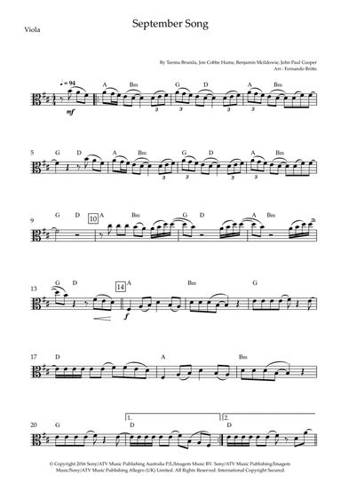 September Song (arr. Fernando Britto)