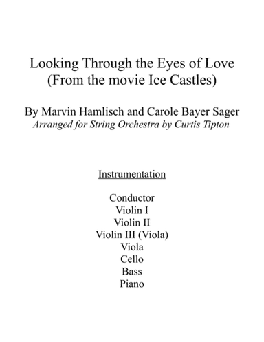 Theme From Ice Castles (through The Eyes Of Love) (arr. Curtis Tipton)