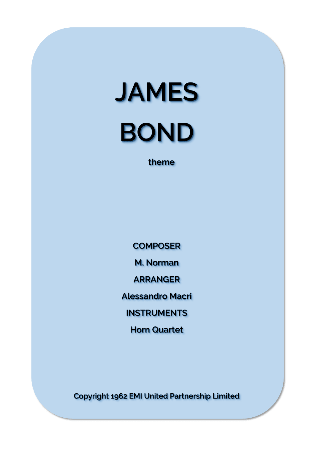 James Bond Theme (arr. Alessandro Macrì)