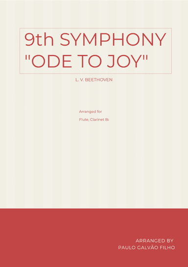 9th SYMPHONY - FLUTE & CLARINTET (arr. Paulo Galvao Filho)