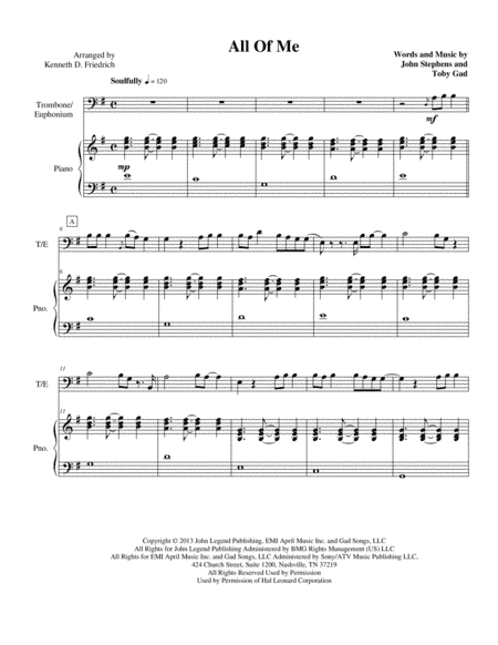 All Of Me (arr. Kenneth D. Friedrich)