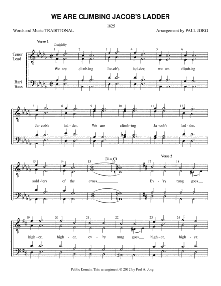 We Are Climbing Jacob's Ladder (arr. Paul A. Jorg)