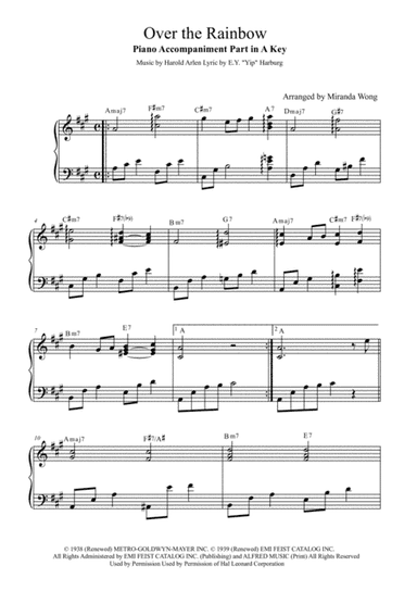 Over The Rainbow (from The Wizard Of Oz) (arr. Miranda Wong)