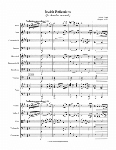 Jewish Reflections (for chamber ensemble)