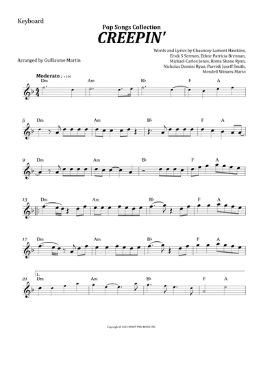Creepin' (with The Weeknd & 21 Savage) (arr. Guillaume Martin)
