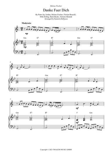 Danke Fuer Dich (arr. Kaiserin Rebecca)