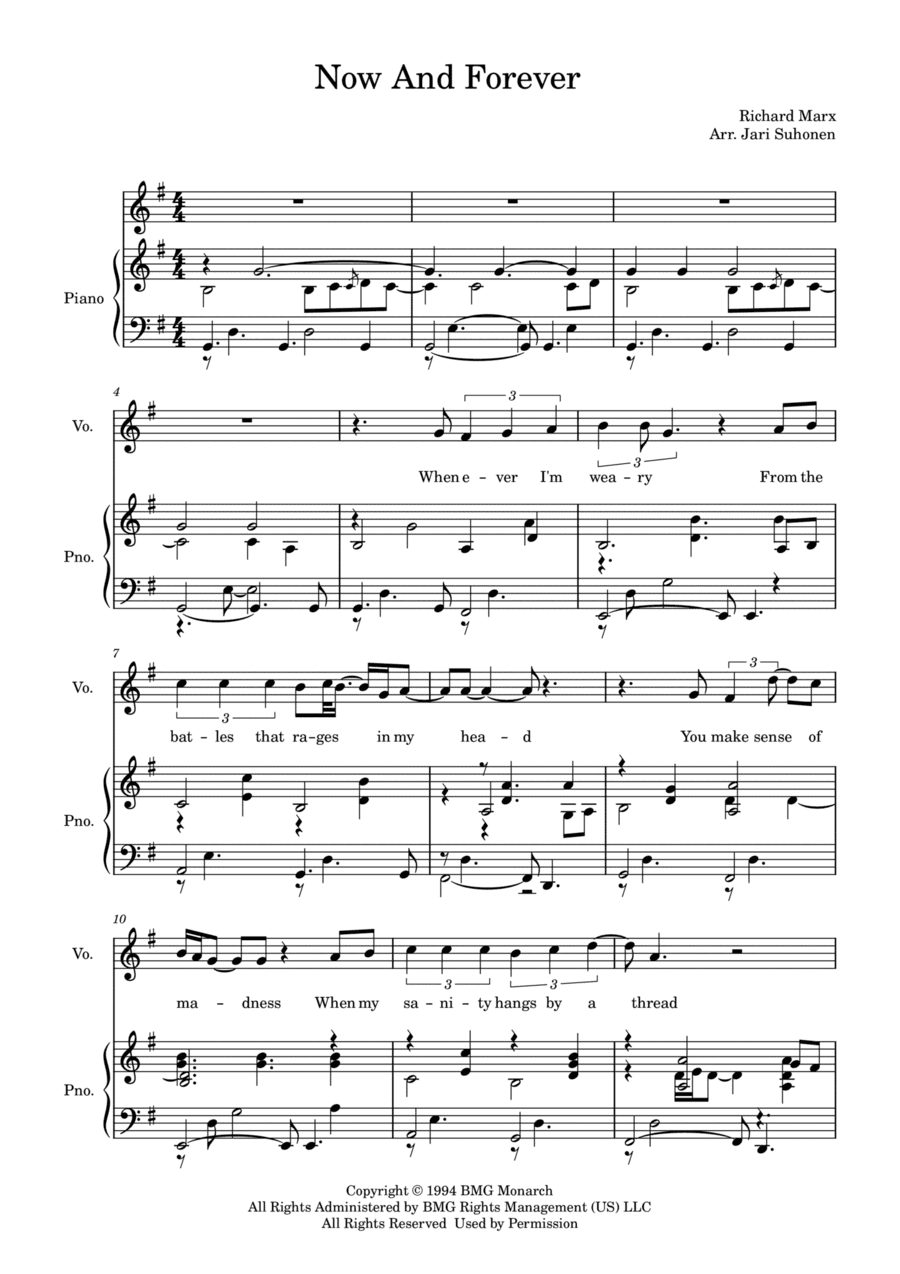 Now And Forever (arr. Jari Suhonen)