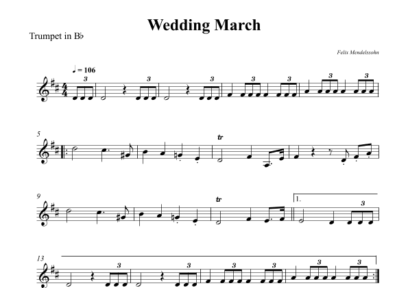 Wedding March (arr. Wesley S. SIlva)