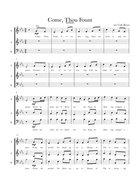 Come Thou Fount