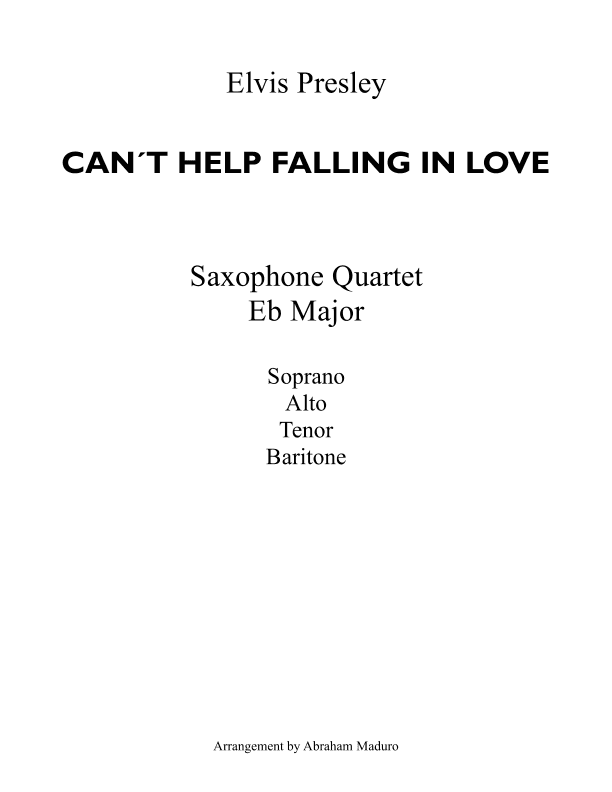 Can't Help Falling In Love (arr. Abraham Maduro)