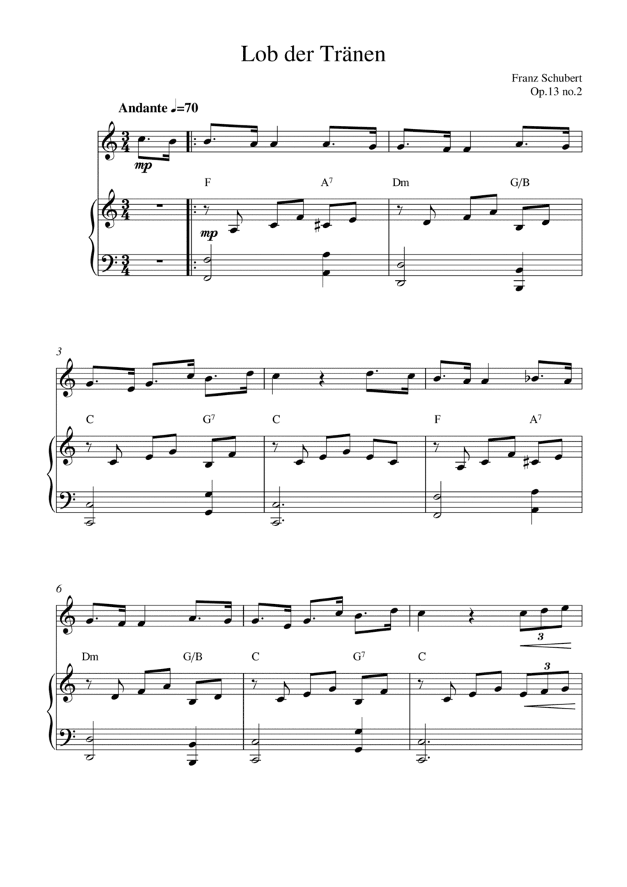 Lob der Tränen (op.13 no.2) (arr. Kaiserin Rebecca)