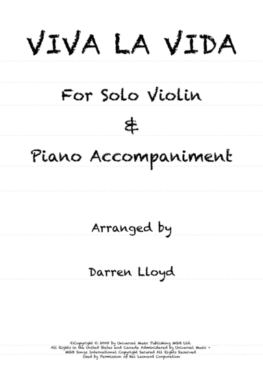 Viva La Vida (arr. Darren Lloyd)