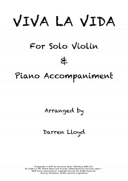 Viva La Vida (arr. Darren Lloyd)