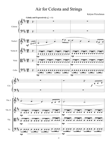 Air for Celesta and Strings