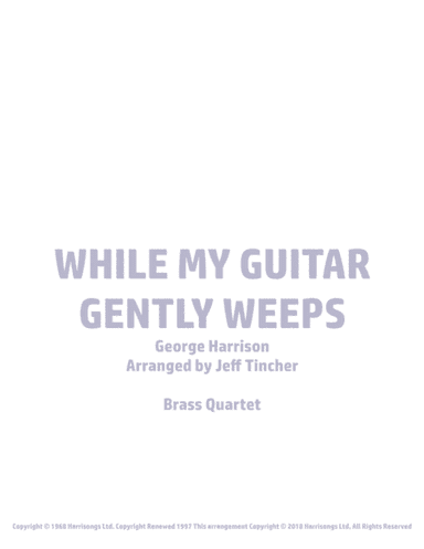 While My Guitar Gently Weeps (arr. Jeff Tincher)
