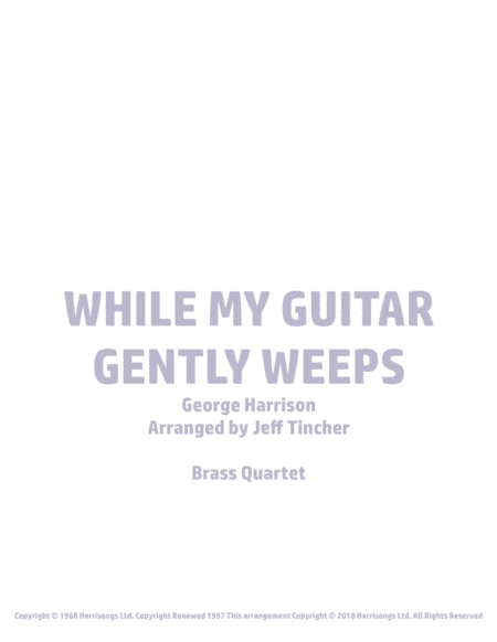 While My Guitar Gently Weeps (arr. Jeff Tincher)