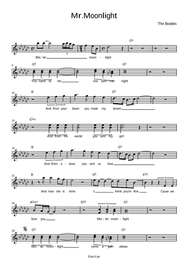 Mr. Moonlight (arr. The Beatles)