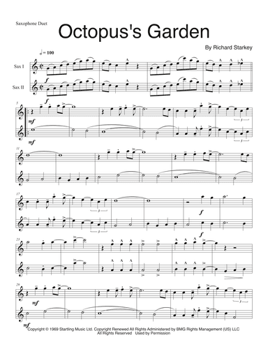 Octopus's Garden (arr. P. R. Frederick)