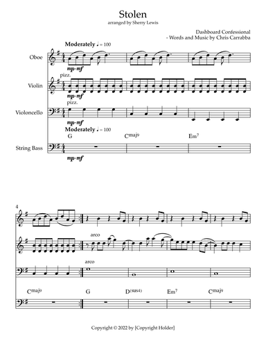 Stolen (arr. Sherry Lewis)