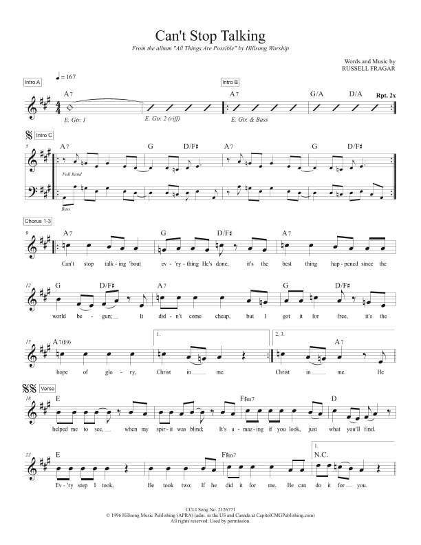 Can't Stop Talking (arr. TraviSongs)