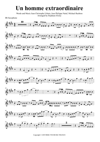 Un Homme Extraordinaire (arr. Stephane ELSINY)