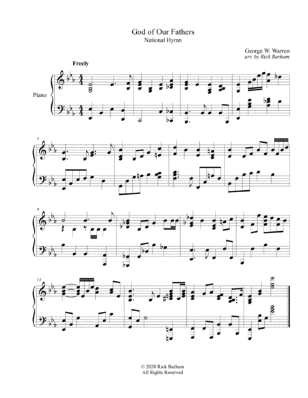 God of Our Fathers (arr. Rick Barham)