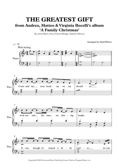 The Greatest Gift (arr. Mark Waters)