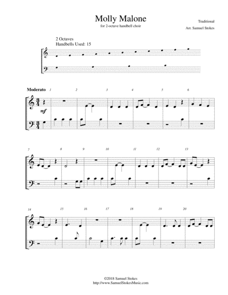 Molly Malone (Cockles and Muscles)- for 2-octave handbell choir (arr. Samuel Stokes)