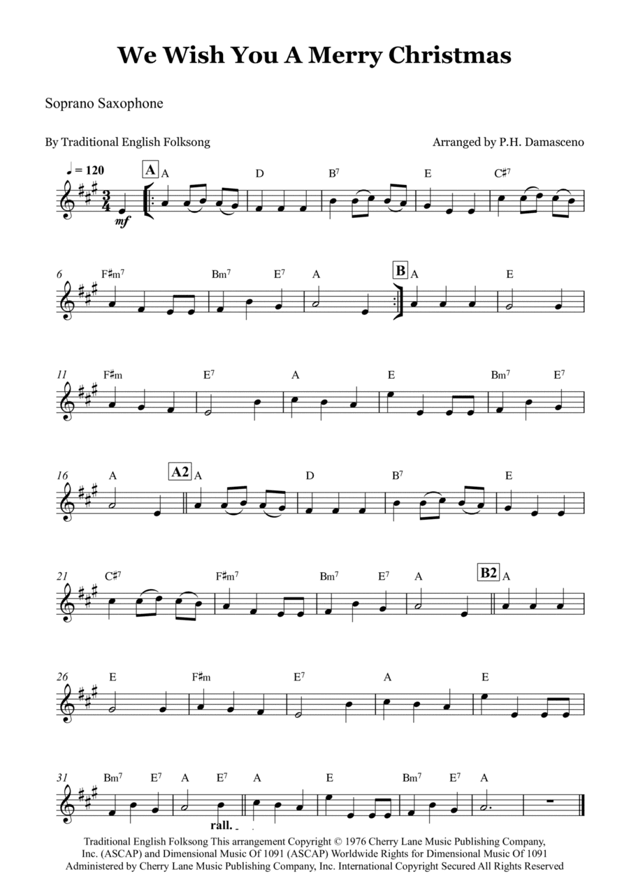 We Wish You A Merry Christmas (arr. P.H. Damasceno)
