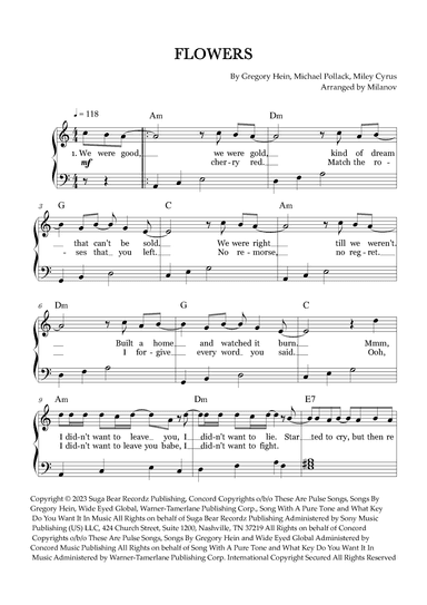 Flowers (arr. Milanov)