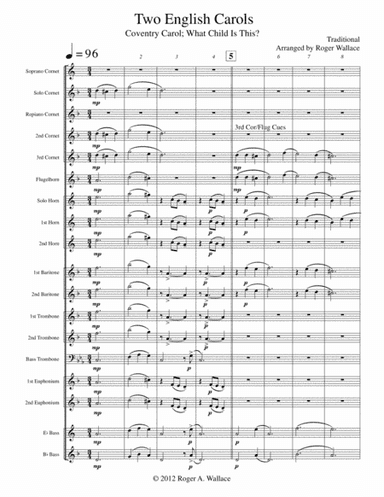 Two English Carols (Coventry Carol; What Child Is This?) (arr. Roger Wallace)