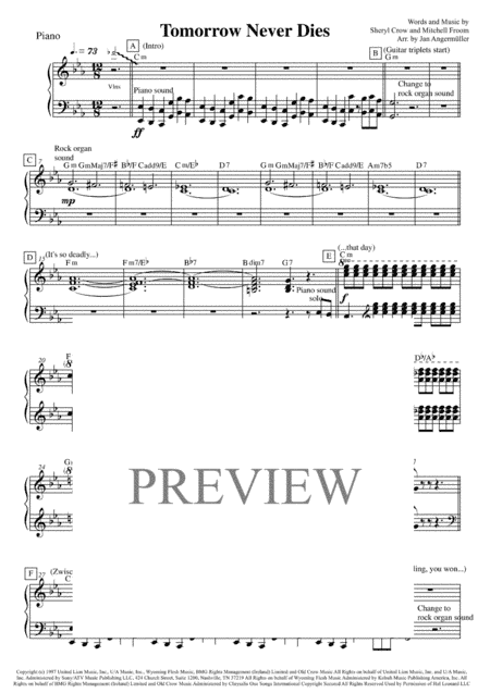 Tomorrow Never Dies  from the Motion Picture TOMORROW NEVER DIES (arr. Jan Angermüller)