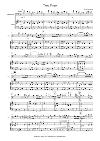 Tasty Tango for Cello and Piano