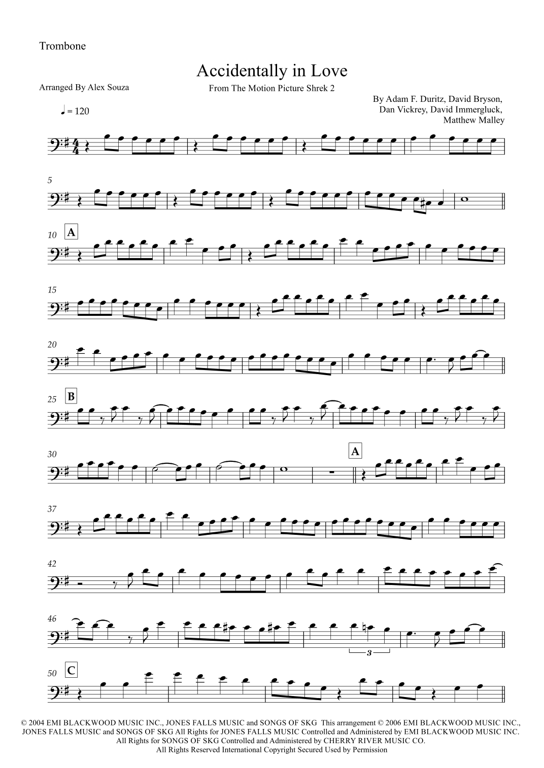 Accidentally In Love (arr. Alex Souza)