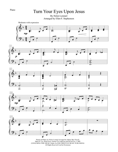 Turn Your Eyes Upon Jesus (arr. Ellen F. Stephenson)