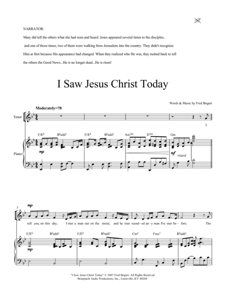 I Saw Jesus Christ Today