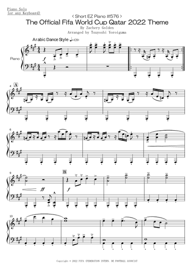 The Official Fifa World Cup Qatar 2022 Theme (arr. Tsuyoshi Yoroiguma)