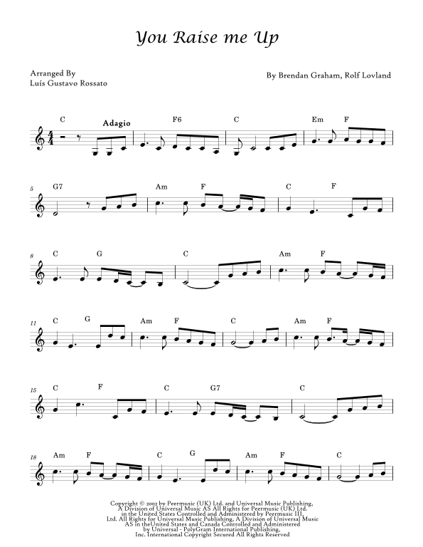 You Raise Me Up (arr. Luís Gustavo Rossato)