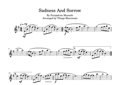 Sadness And Sorrow (arr. Thiago Marconato)