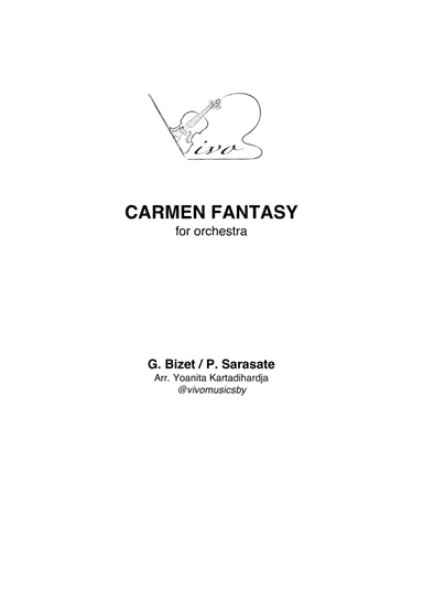 Carmen Fantasy - Bizet / Sarasate for youth / professional orchestra (arr. Yoanita Kartadihardja)