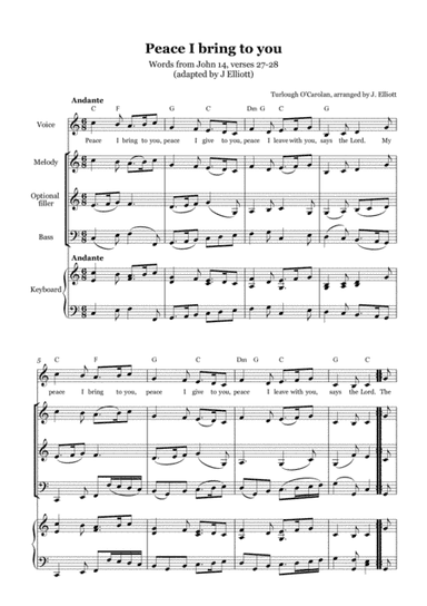 Peace I bring to you (arr. Jill Elliott)