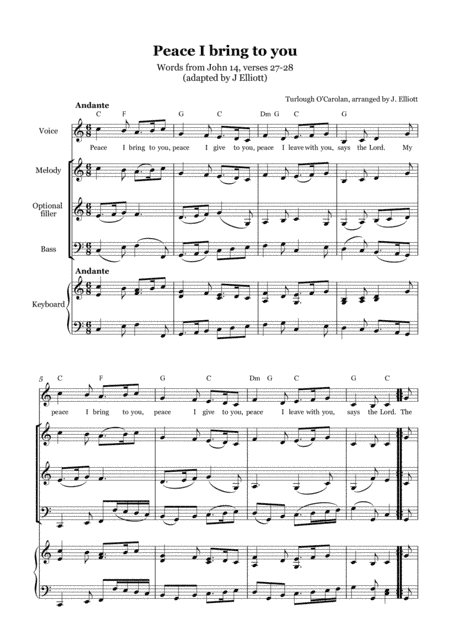 Peace I bring to you (arr. Jill Elliott)